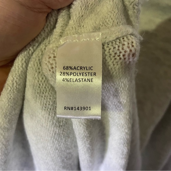 Coco + Carmen Oversized Slouchy Mock Neck Tie Cuff Sleeve tunic Sweater S/M - Picture 6 of 6